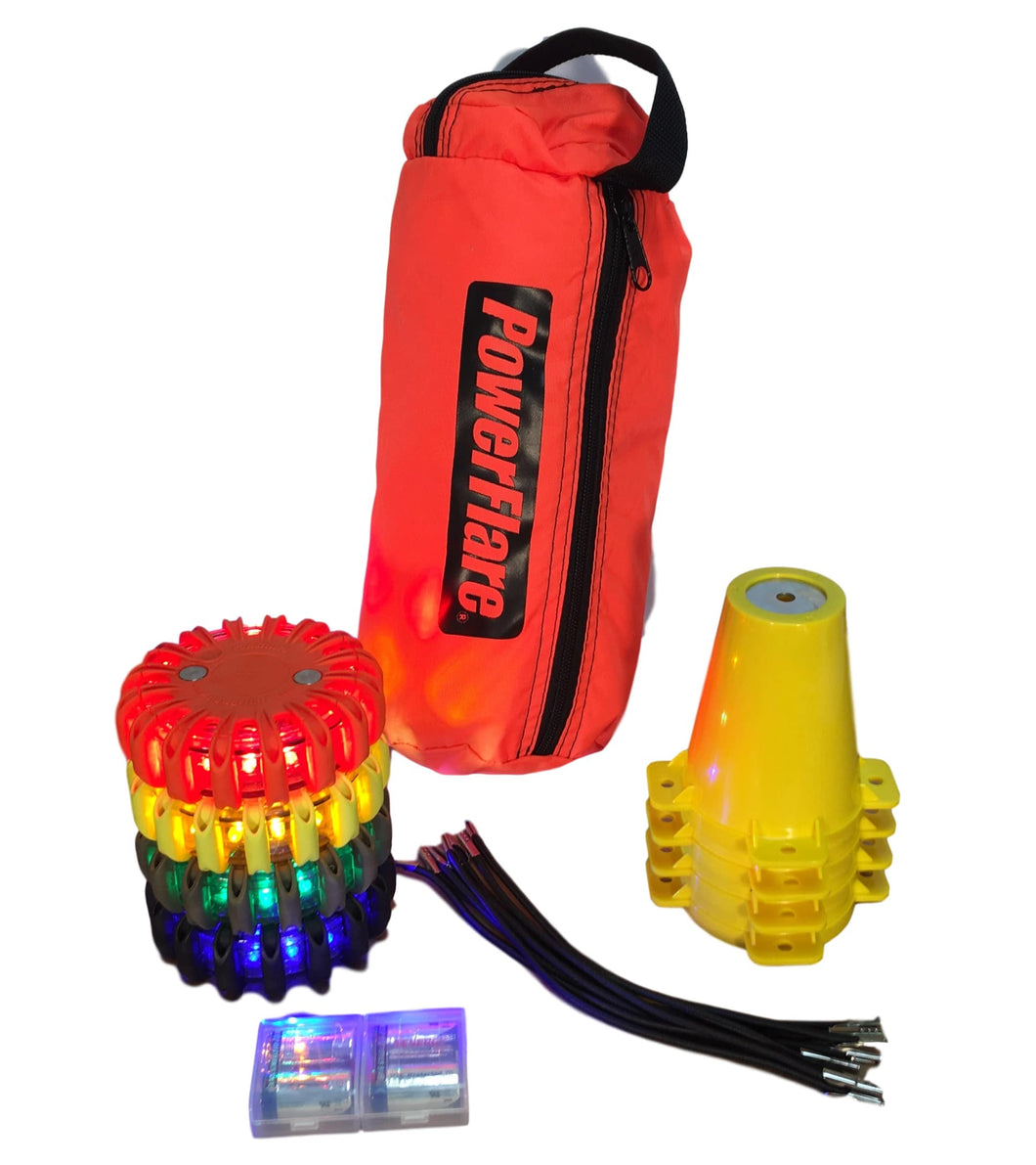 Cone Kit with Triage Marker Light Kit - Four Pack